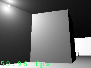 Per pixel point lighting without attenuation